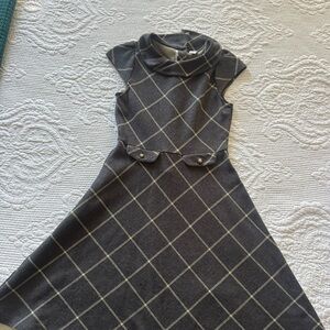 Janie and Jack Gray Plaid Kids Dress